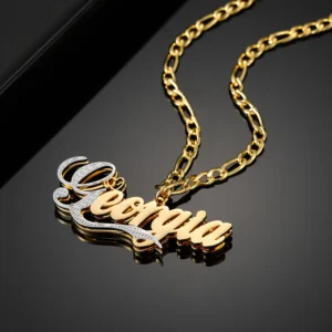 Collier personnalise double couche impermeable
