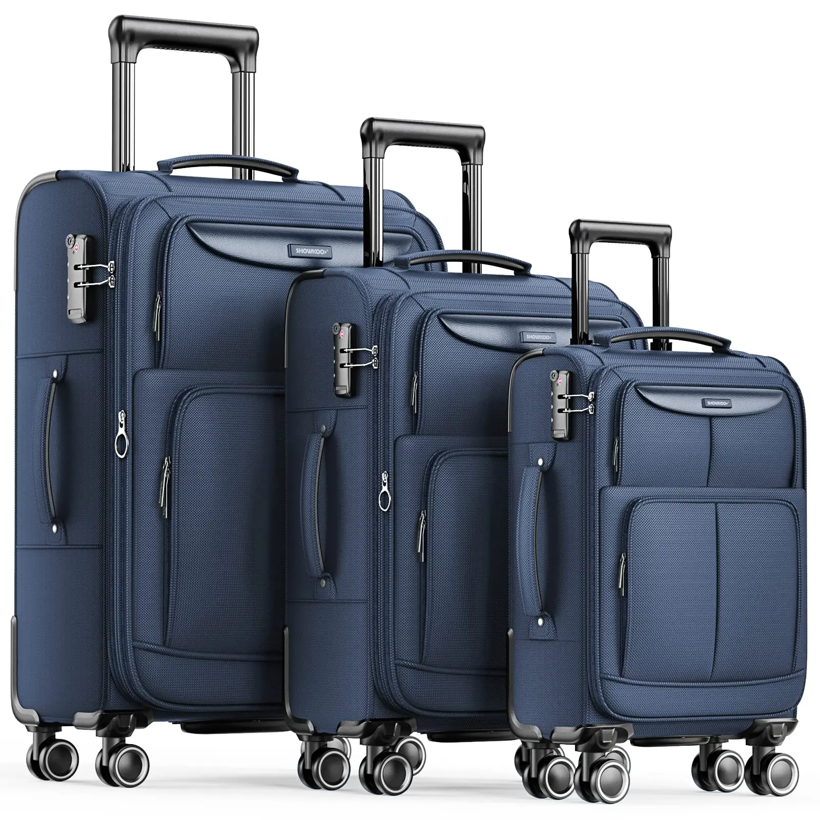 Ensemble bagages 3 pieces avec serrure TSA 3 Ensemble bagages 3 pieces avec serrure TSA