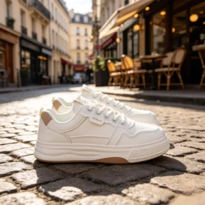 Baskets plates femmes maille respirante