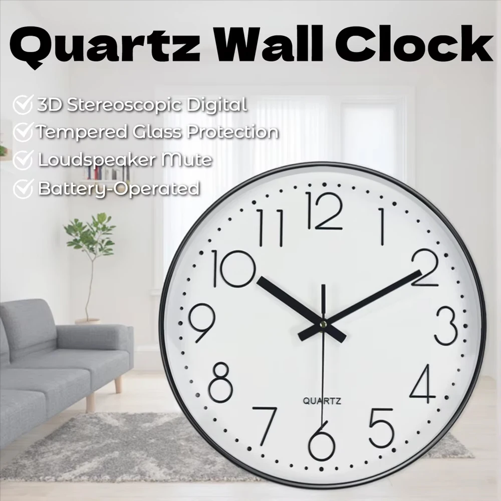 Horloge murale verre trempe minimaliste 3 Horloge murale verre trempe minimaliste