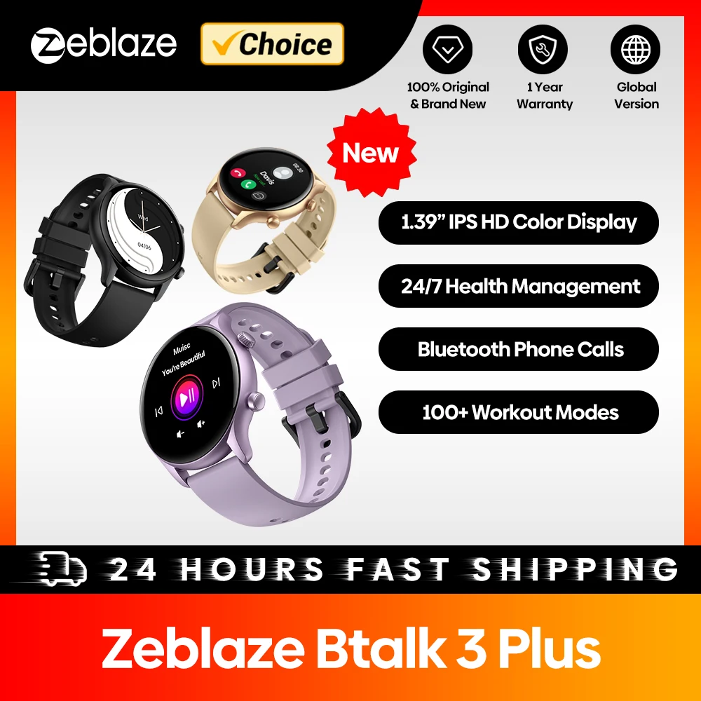 Montre connectee Zeblaze Btalk 3 Plus avec appels 2 S52bec678438a44178a3d64a943080dabN