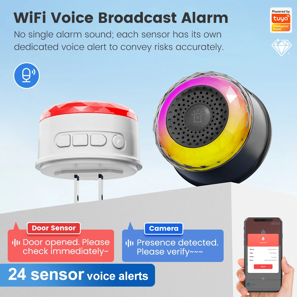 Capteur alarme sonore et lumineux WiFi Tuya 2 S6c3df662b2f0425e95ff731135fbfb92w
