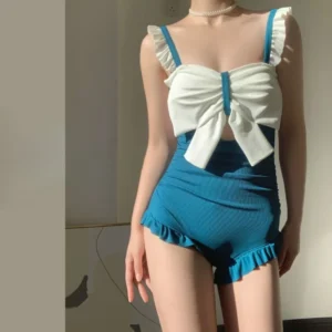 Maillot de bain 1 piece noeud papillon pastel