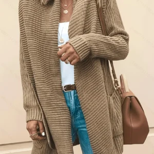 Cardigan cotele grande taille automne