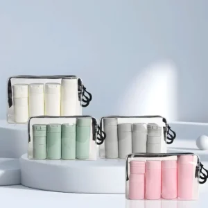 Ensemble bouteilles voyage silicone
