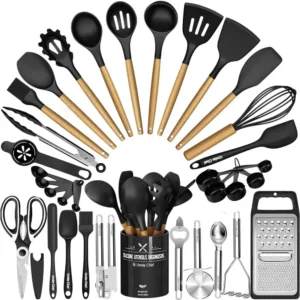 Set 34 pièces ustensiles de cuisine en silicone