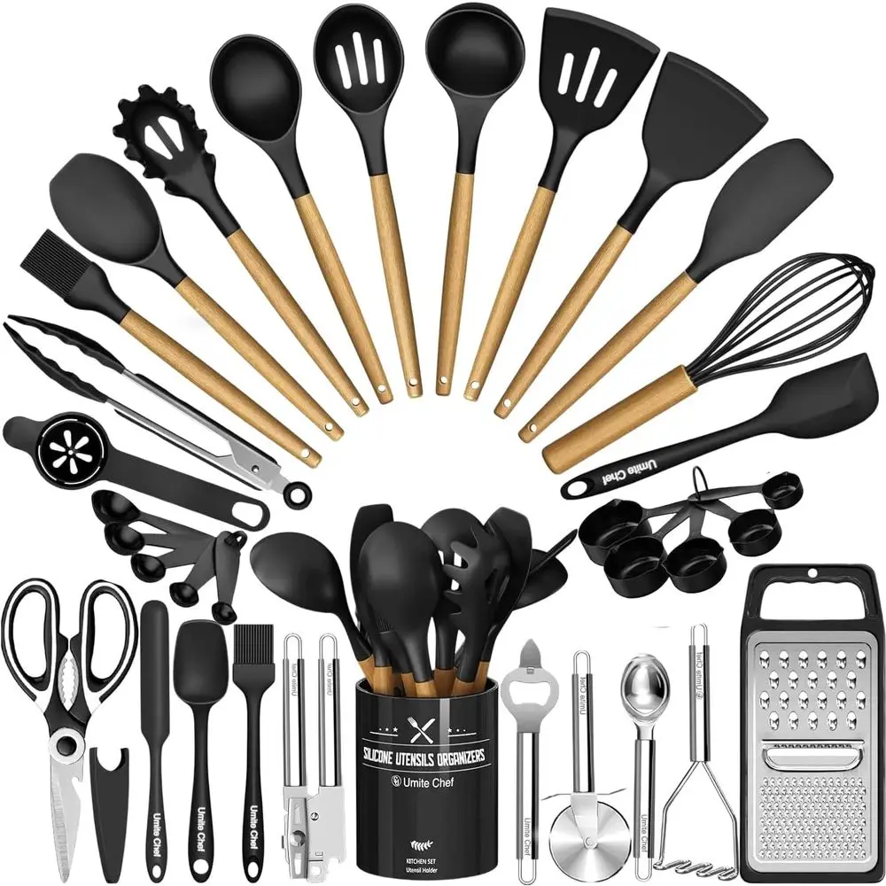 Set 34 pièces ustensiles de cuisine en silicone 3 Set 34 pièces ustensiles de cuisine en silicone