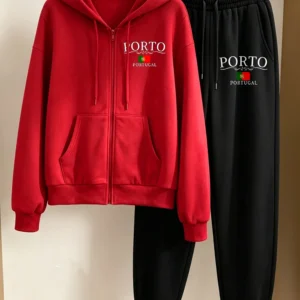 Ensemble sweat capuche et jogging polaire Porto