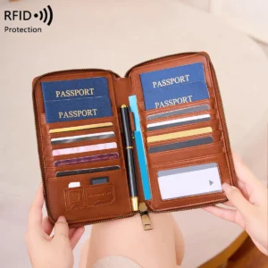 Portefeuille voyage motif avion RFID