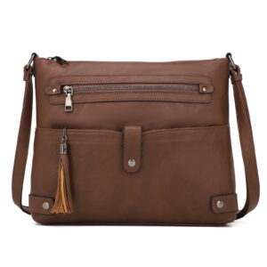 Sac bandouliere femme cuir PU multi-poches